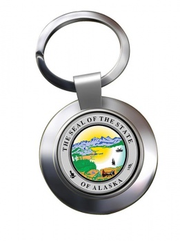 Alaska Metal Key Ring