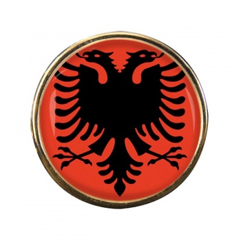 Albania Round Pin Badge