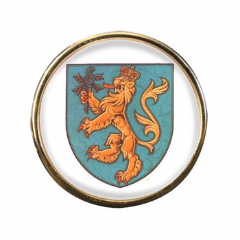 Alderney Round Pin Badge