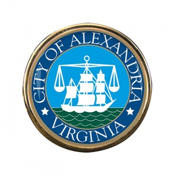Alexandria VA Round Pin Badge