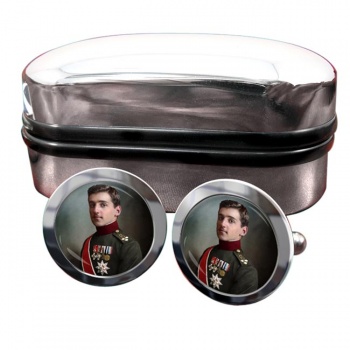 Alexander I of Yugoslavia Round Cufflinks