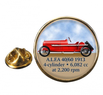 ALFA 40-60 1913 Sports Car Round Lapel