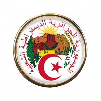 Algeria Round Pin Badge