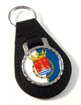 Alicante Ciudad (Spain) Leather Key Fob