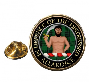 Allardice Scottish Clan Round Pin Badge