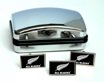 All Blacks (New Zealand) Flag Cufflink and Tie Pin Set