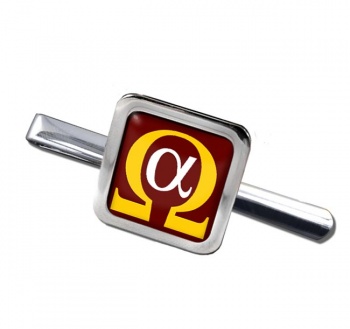 Alpha Omega Square Tie Clip