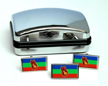 Amazonas (Venezuela) Flag Cufflink and Tie Pin Set