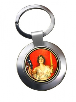 American Liberty Chrome Key Ring