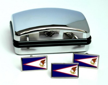 American Samoa Flag Cufflink and Tie Pin Set