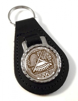 American Samoa Leather Key Fob