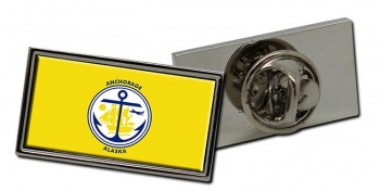 Anchorage AK Flag Pin Badge