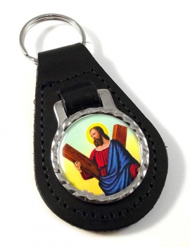 St. Andrew the Apostle Leather Key Fob