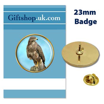 UK Gift Shop Buzzard Pin Badge