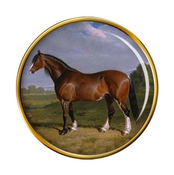 A Clydesdale Stallion by Herring Pin Badge