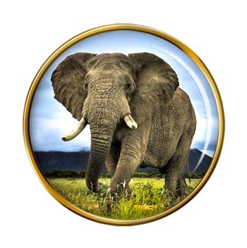 African Elephant Pin Badge