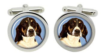 American Foxhound Cufflinks in Chrome Box