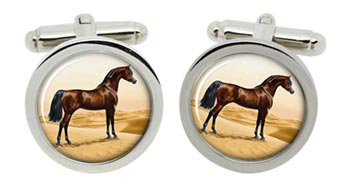 Arab Horse by William Burraud Cufflinks in Chrome Box