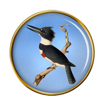 Belted Kingfisher Pin Badge