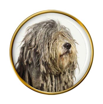 Bergamasco Shepherd Dog Pin Badge