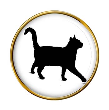 Black Cat Pin Badge