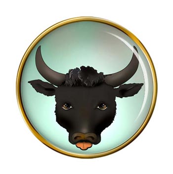 Bull's Head Pin Badge