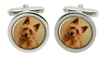 Cairn Terrier by Maud Earl Cufflinks in Chrome Box