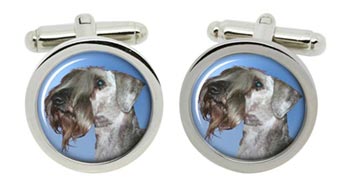 Cesky Terrier Cufflinks in Chrome Box