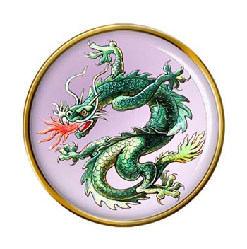Chinese Fire Dragon Pin Badge