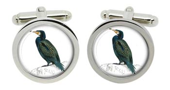 Cormorant Cufflinks in Chrome Box