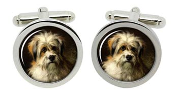 Dandie Dimont Terrier by Thomas William Earl Cufflinks in Chrome Box