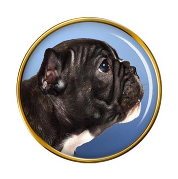 French Bulldog profile Pin Badge