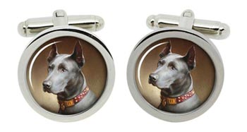 Great Dane by Carl Reichart Cufflinks in Chrome Box