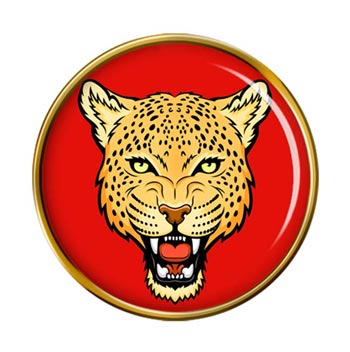 Heraldic Leopard's Head Pin Badge