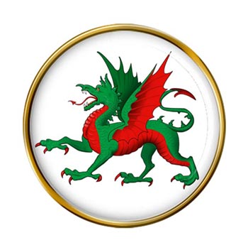 Heraldic Dragon Pin Badge