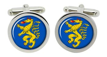 Heraldic Panther Cufflinks in Chrome Box