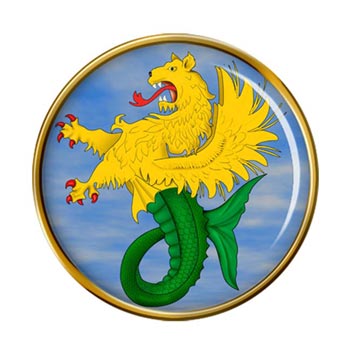 Heraldic Sealion Pin Badge