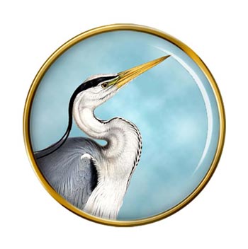 Heron Pin Badge