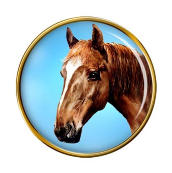 Horse's Head Pin Badge