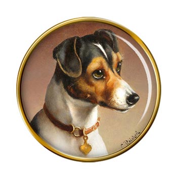 Jack Russell by Carl Reichert Pin Badge