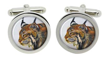 Lynx Cufflinks in Chrome Box