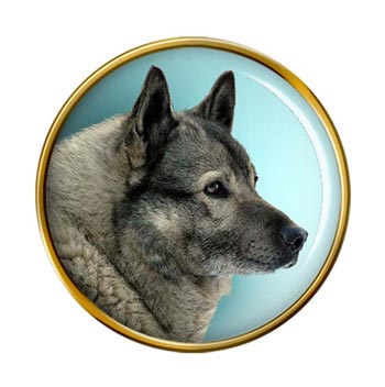 Norwegian Elkhound Pin Badge
