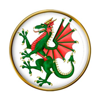 Rampant Dragon Pin Badge