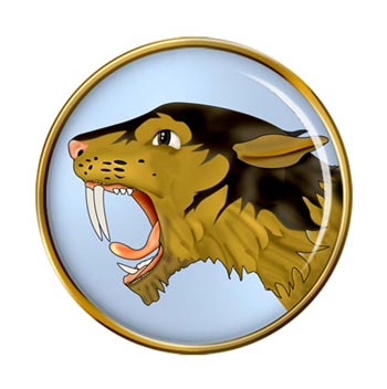 Sabre Toothed Tiger Pin Badge