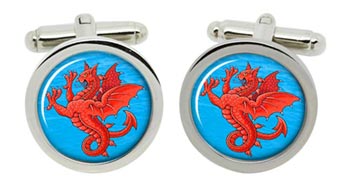 Sea Griffin Cufflinks in Chrome Box