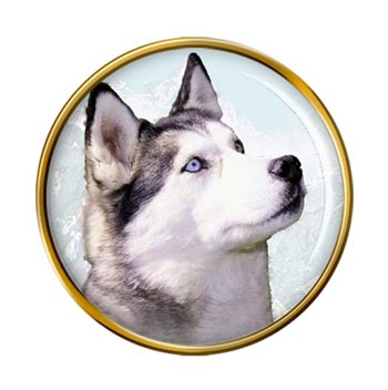 Siberian Husky Pin Badge