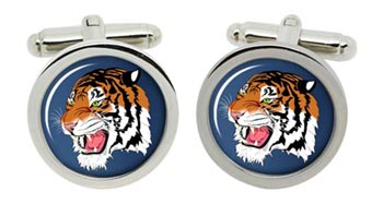 Tiger's Head Cufflinks in Chrome Box