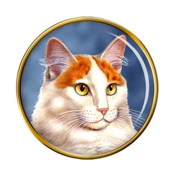 Turkish Van Cat Pin Badge