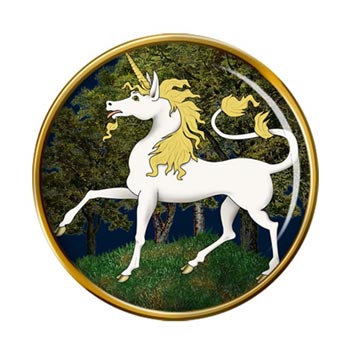 Unicorn Passant Pin Badge