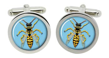 Wasp Cufflinks in Chrome Box